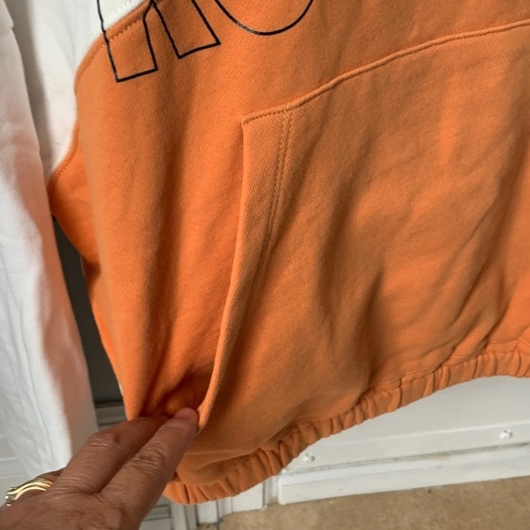 Kooples X Sport Orange and White Hoodie - Picture 11 of 12